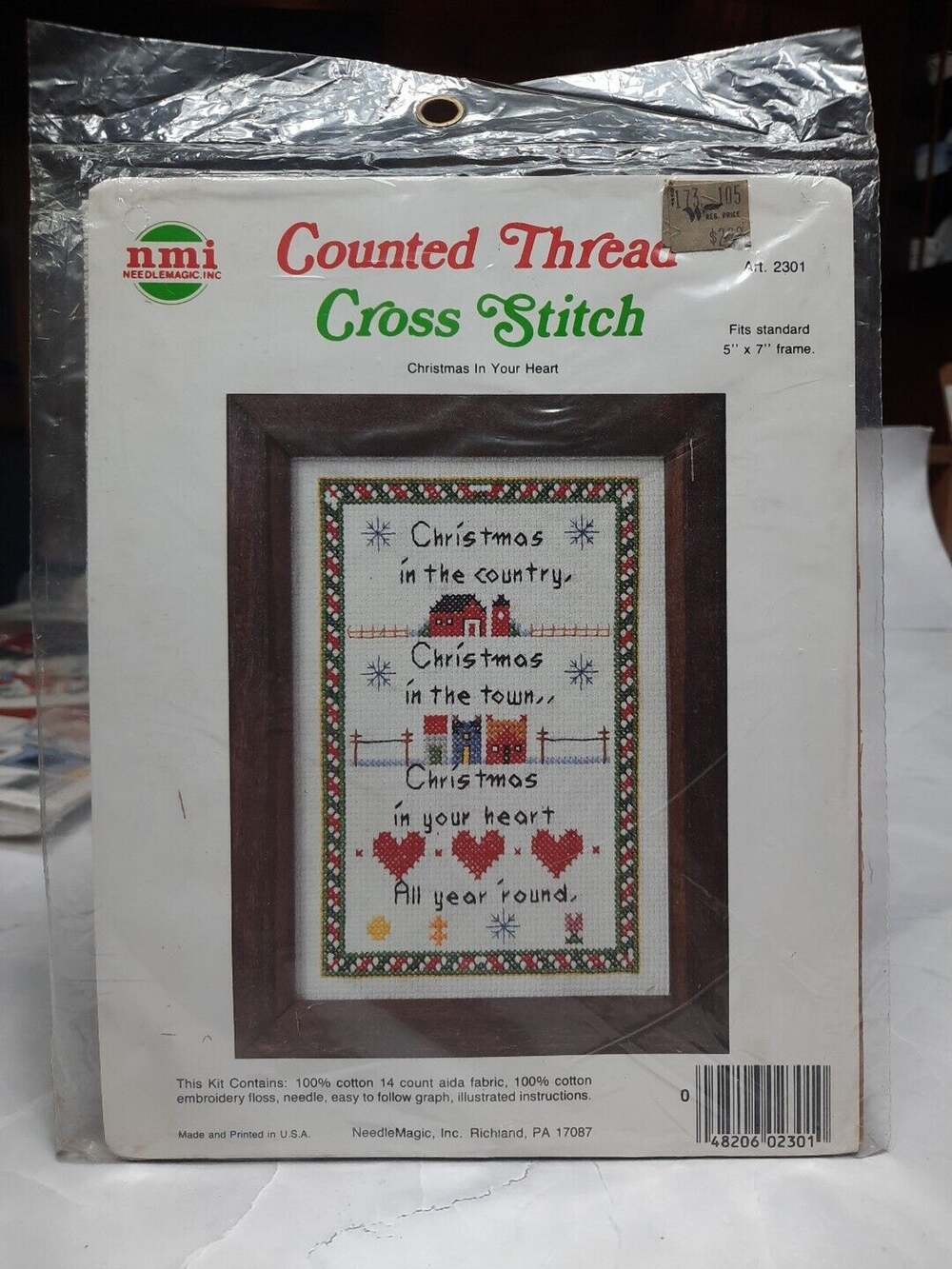 Counted Thread Cross Stitch Kit Christmas In Your Heart Vintage